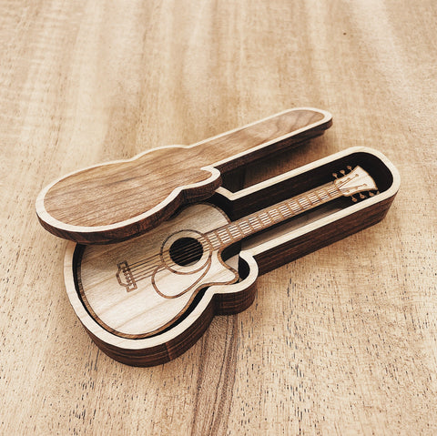 Mini Wood Guitar with Case