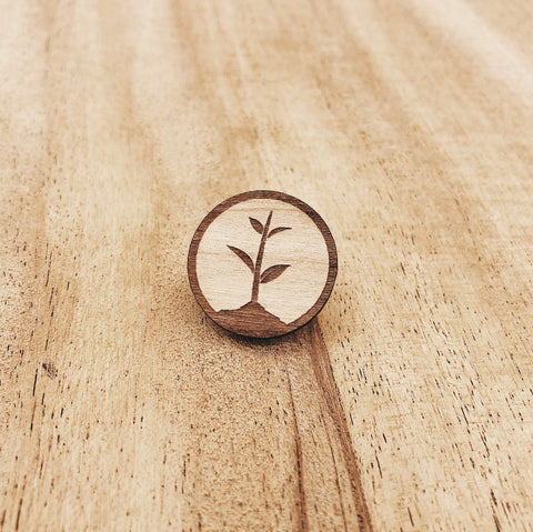 One Tree Planted Wooden Pin