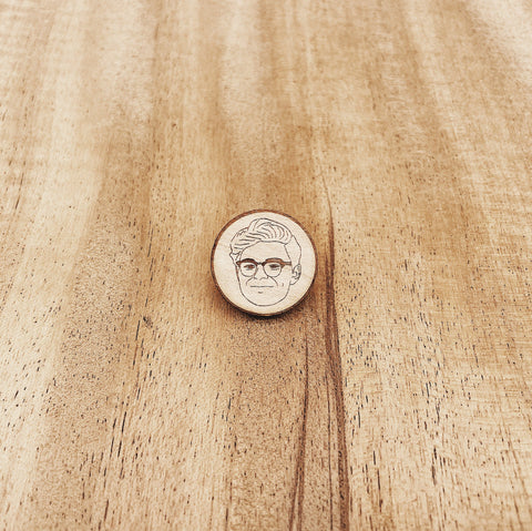Engraved Face Wooden Token
