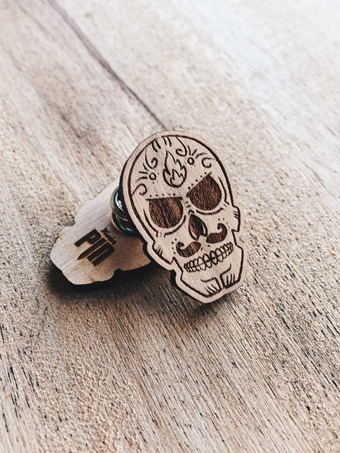 Calavera Wooden Pin