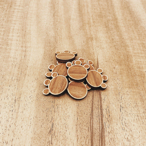 Isabell Dog Paw Wood Pin - Made by a kid