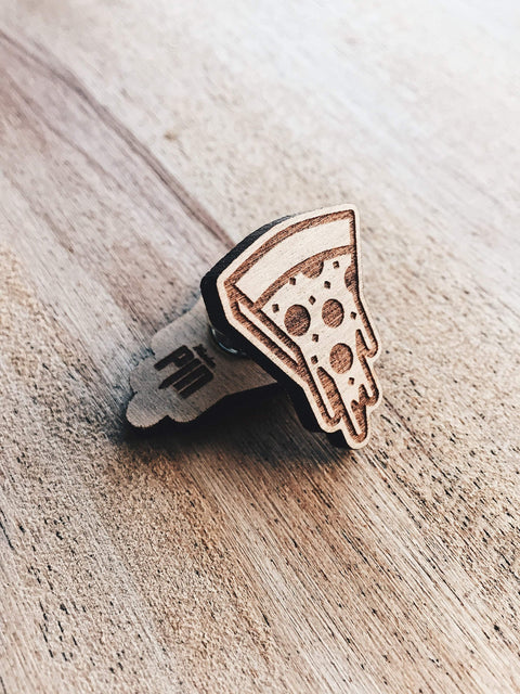 Jake Mize Cheesy Pizza Wooden Pin