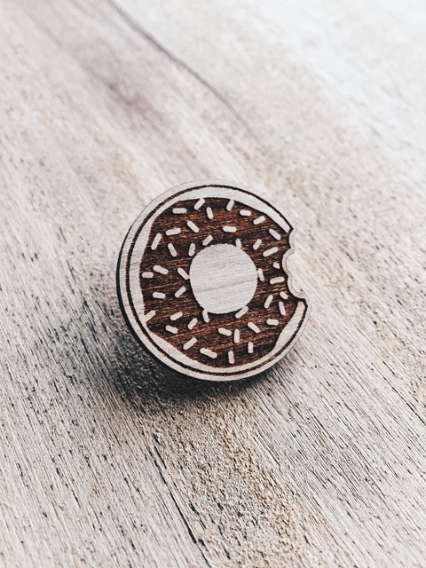 Jake Mize Doughnut Wooden Pin