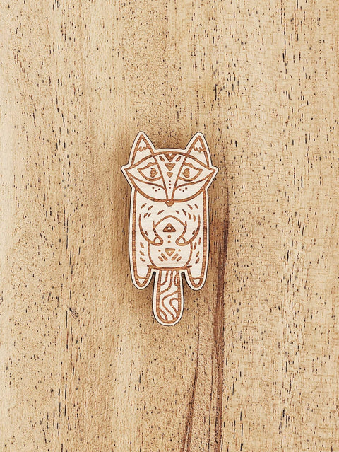 Jake Mize Fox Popsicle Wooden Pin