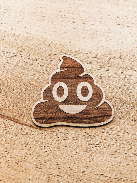 Jake Mize Poop Emoji Wooden Sticker Pack