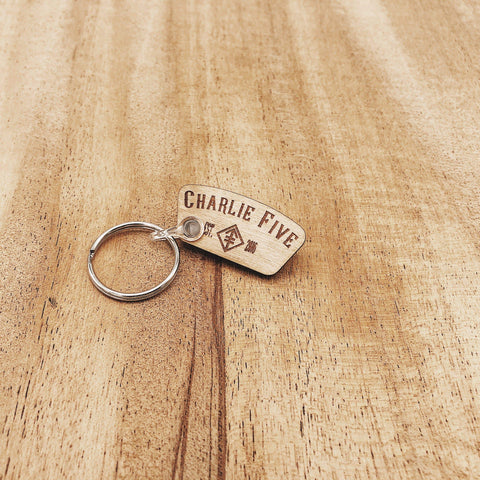 1" Ranch Wooden Keychain