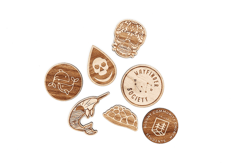 Engraved Wooden Pins