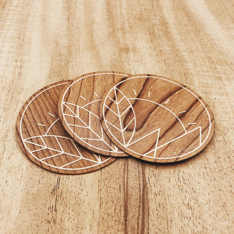 Logo Wooden Stickers