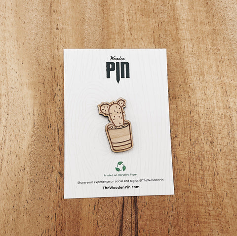 The Wooden Pin Bunny Ears Cactus Wooden Pin