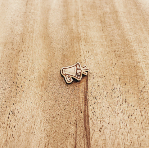 The Wooden Pin Mini Bullhorn Wooden Pin