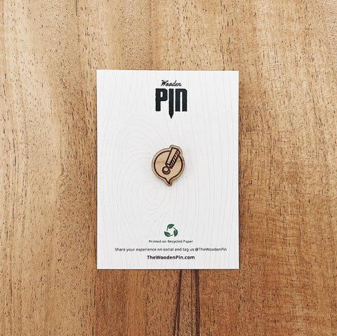 The Wooden Pin Mini Exclamation Emoji Wooden Pin