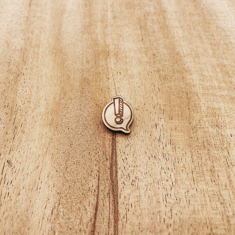The Wooden Pin Mini Exclamation Emoji Wooden Pin