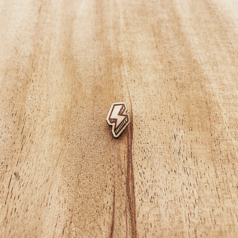 The Wooden Pin Mini Lightning Bolt Wooden Pin