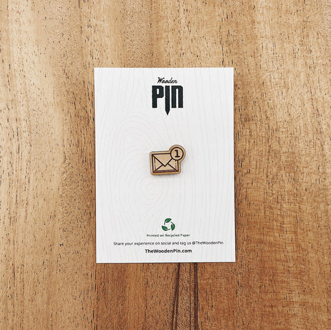 The Wooden Pin Mini Mail Notification Wooden Pin