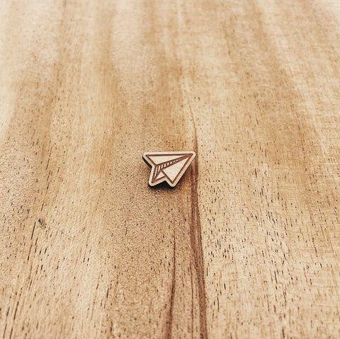 The Wooden Pin Mini Paper Airplane Wooden Pin