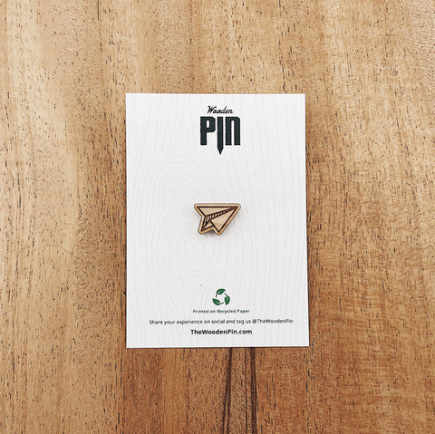 The Wooden Pin Mini Paper Airplane Wooden Pin