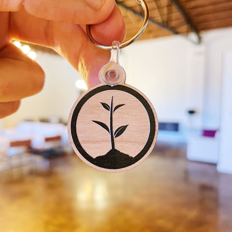 One Tree Planted Color Wooden Keychain