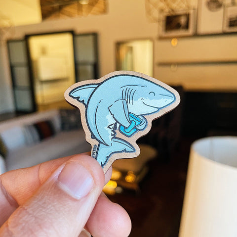 Shark Color Wooden Pin
