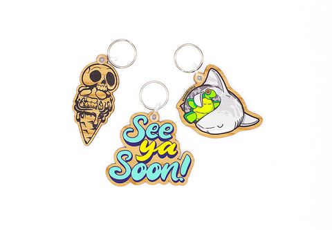 Color Wooden Keychains