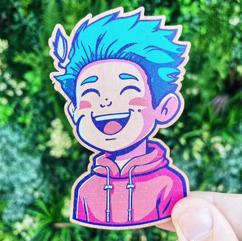 Anime Color Wooden Sticker