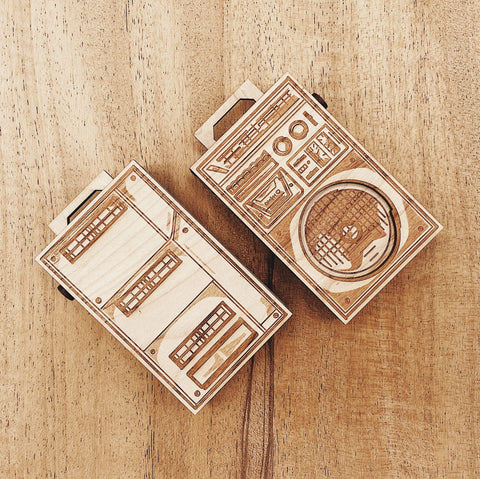 Jake Mize Miniature Wood Boombox - 2nd series