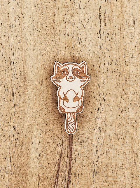 Jake Mize Raccoon Popsicle Wooden Pin