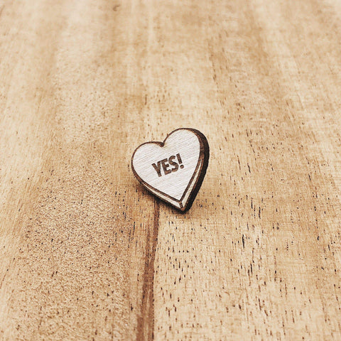 Valentine Candy Heart Wooden Pin Set