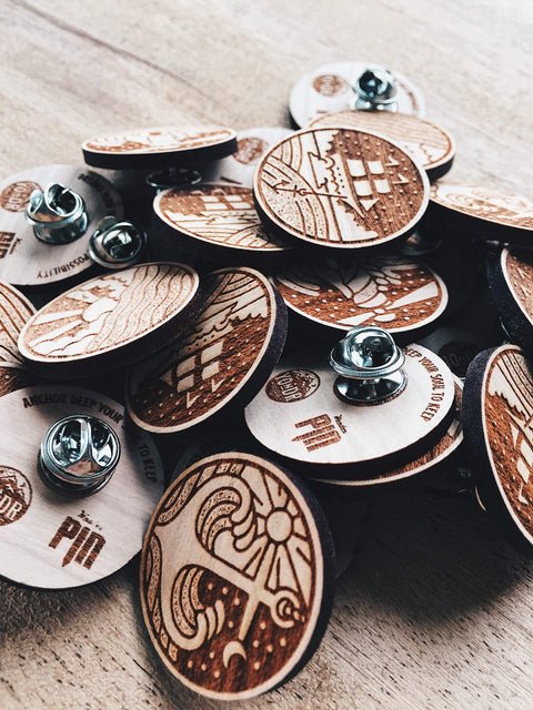 Nathan Yoder Dreams Wooden Pin