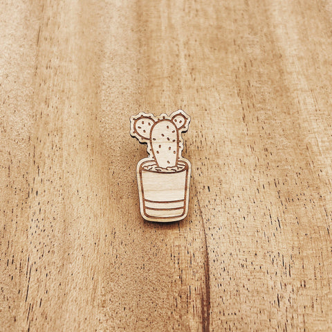 The Wooden Pin Bunny Ears Cactus Wooden Pin
