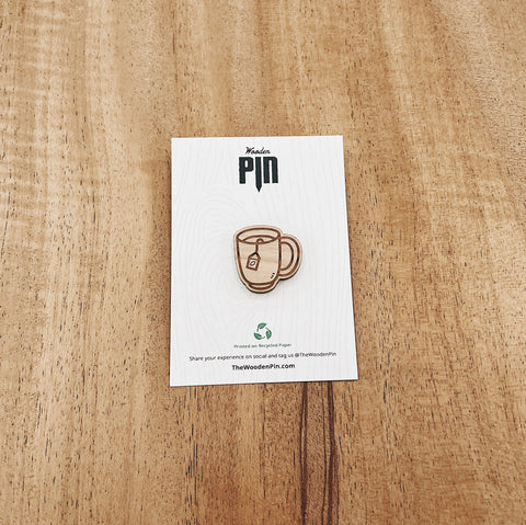 The Wooden Pin Cup of Tea Wooden Pin
