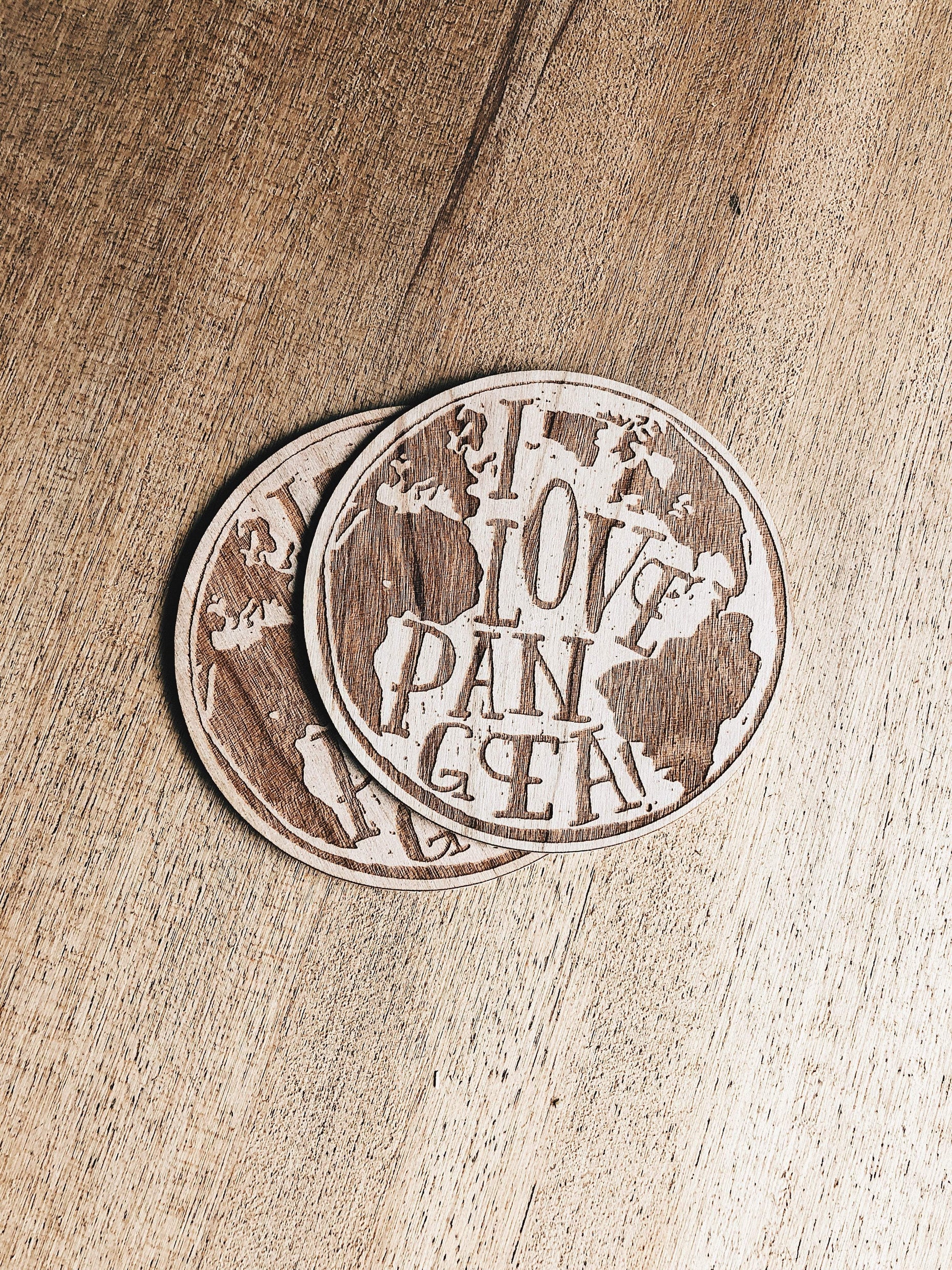 I LOVE PANGEA Wooden Sticker Pack - Laptop Decal, Vinyl stickers ...