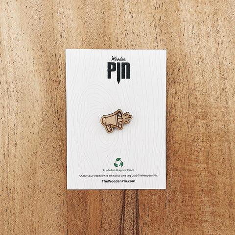 The Wooden Pin Mini Bullhorn Wooden Pin