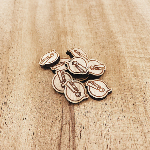 The Wooden Pin Mini Exclamation Emoji Wooden Pin