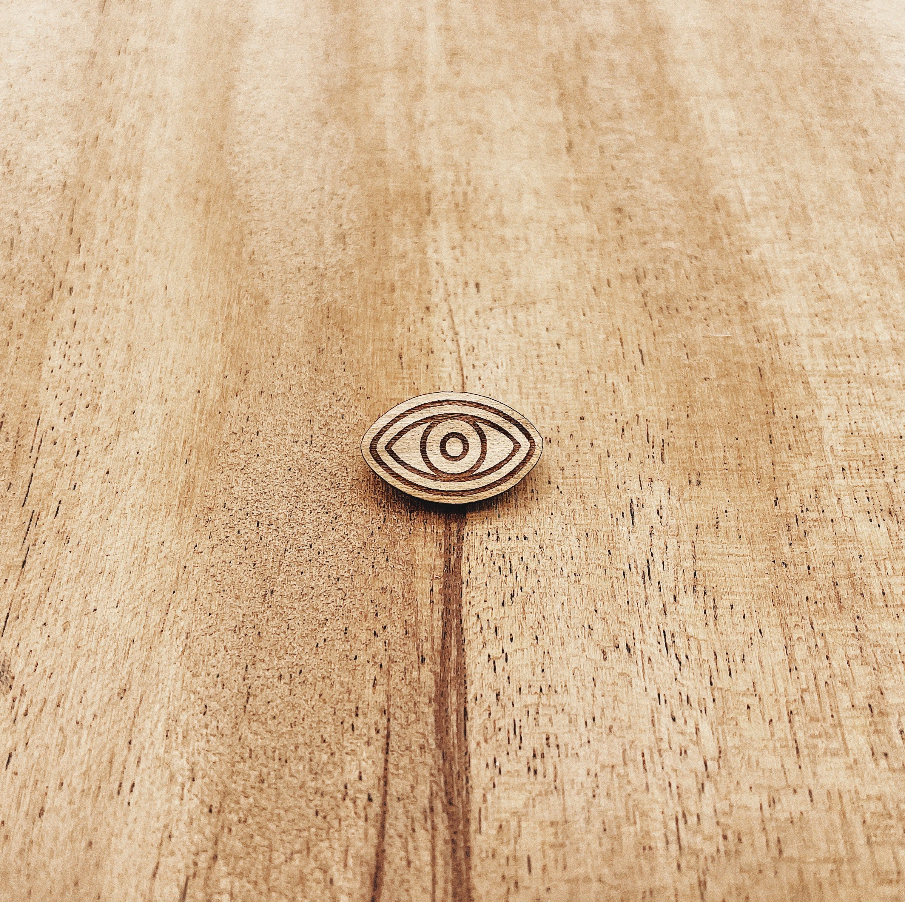Eye Shaped Pin Mini Eye Wooden Pin