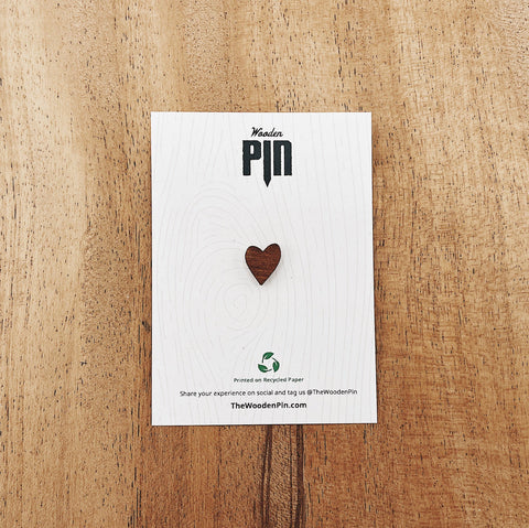 The Wooden Pin Mini Heart Wooden Pin
