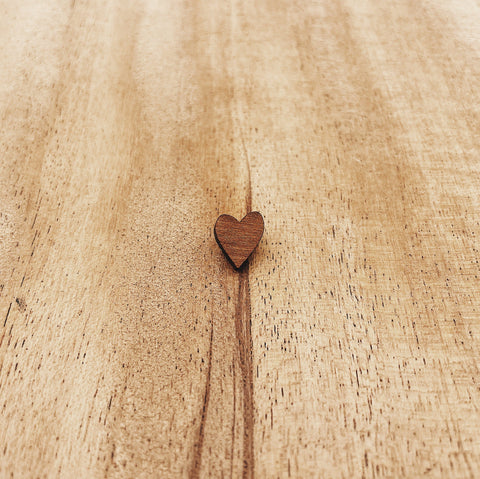 The Wooden Pin Mini Heart Wooden Pin