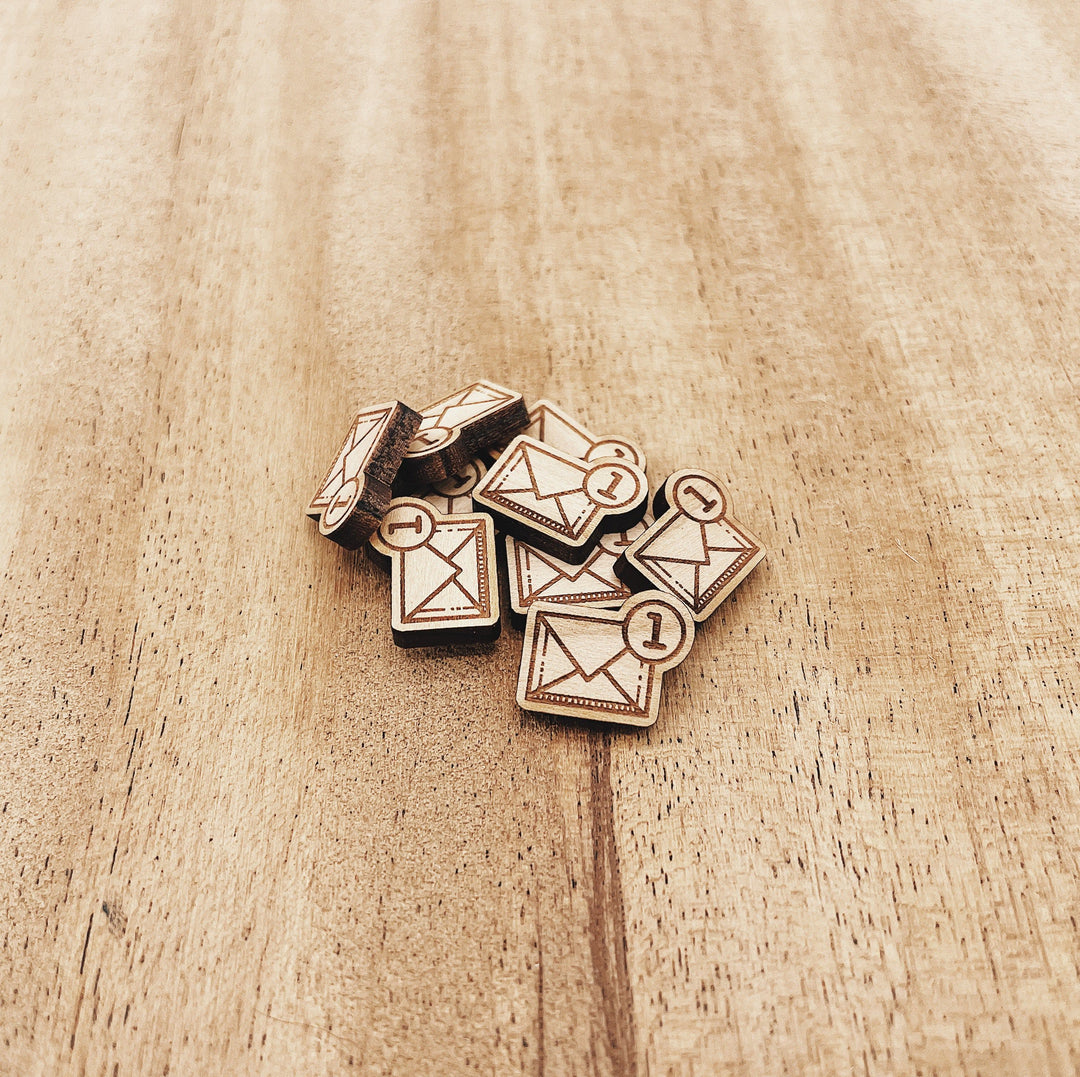 Mail Pin Mini Mail Notification Wooden Pin – The Wooden Pin