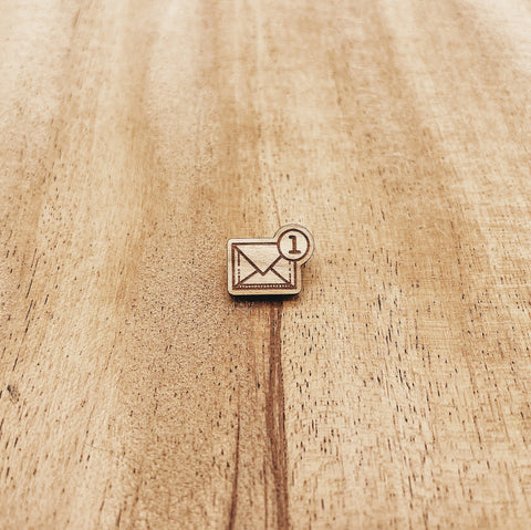 The Wooden Pin Mini Mail Notification Wooden Pin