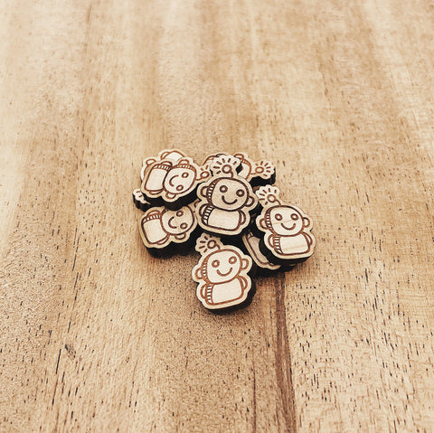 The Wooden Pin Mini Robot Wooden Pin